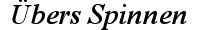 Übers Spinnen